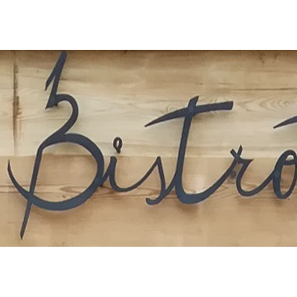 Enseigne Bistrot métal et bois