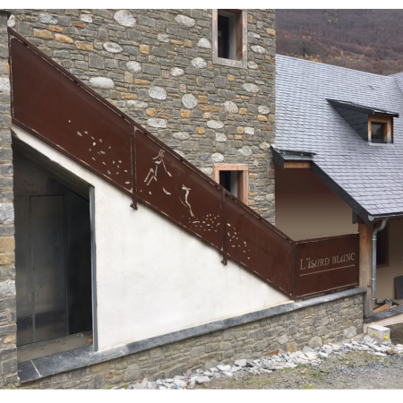 Garde corps métal rouillé Isard