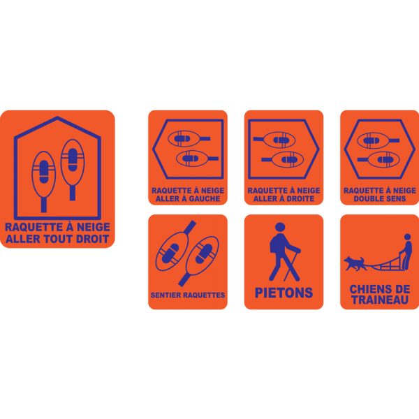 Panneau balisage pistes fond