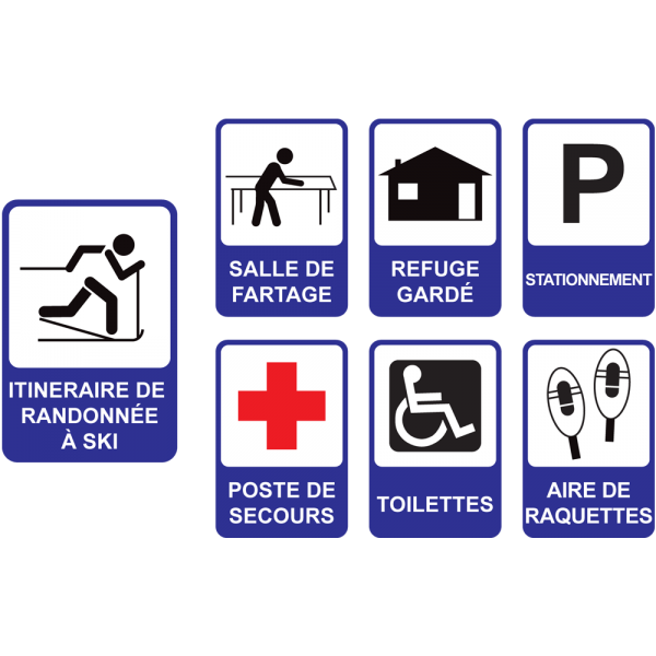 Panneaux d&rsquo;information pistes fond