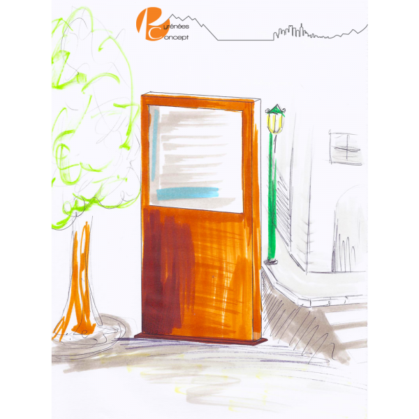 Totem finition rouille